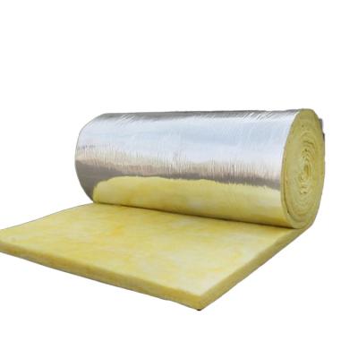 China Contemporary wall or sheeting aluminum foil veneer glass wool blanket or roll or fiberglass coil heat insulation felt for sale