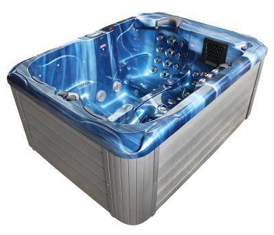 China Eco-friendly Material Acrylic 3 Person Balboa Hot Tub Massage Whirlpool Bathtub for sale