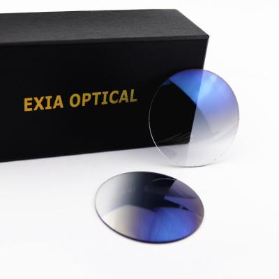 China Shade Gray Sun Lenses Glass Material AR blue coatings MG3A EXIA gradient sunlight OPTICS for sale