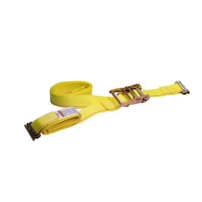 China Polyester E Track Lashing Metal Lock Ratchet Strap With E-Track Cargo Straps for sale