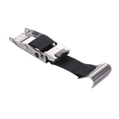 China PE/PP AISI 304 stainless steel over strap on center loop lashing strap overcenter center for sale