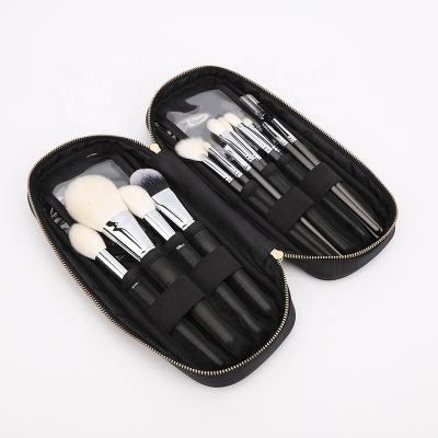 China Angular Blush 15pcs Professional Animal Hair Makeup Brush With Case Private Label Copper Ferrule Brush Tools Cosmetic for sale