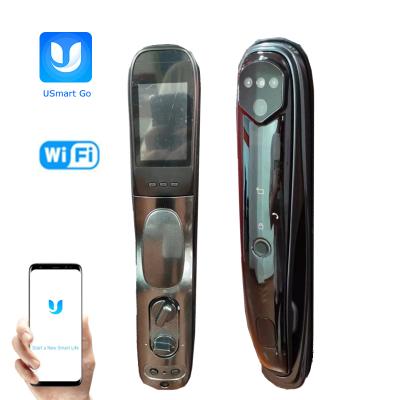 China 100 Peep Hole App Remote Control Fingerprint Locks Control Lock and Smart Digital Door Lock with Camera for sale