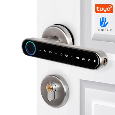 China Hot Sale Aluminum Alloy Electronic Smart Home Biometric Fingerprint Password Door Lock Digit Mobile for sale