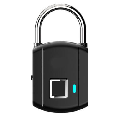 China Environmental Protection Zinc Smart Lock lloy Mini USB Charging Padlock Cabinet Smart Fingerprint Lock Bag Padlock for sale