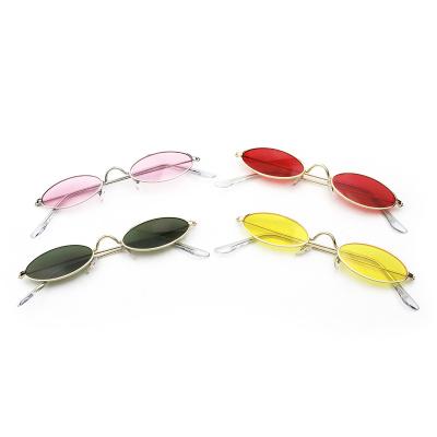 China New Fashion Small Metal Sunglasses Retro Sunglasses Round Round Colorful Sun Glasses for sale