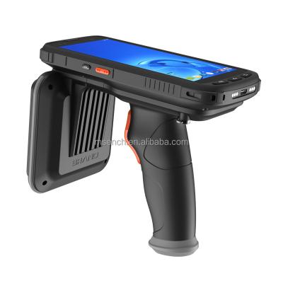 China Handheld Computer 5.5 Inch PDAs With Reader Handheld Terminal Trigger Portable UHF RFID Rugged PDA With Car Mount Charging Cradle for sale