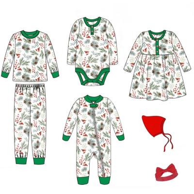 China Customized children's Christmas pajamas wholesale Christmas homewear set baby clothes cotton kids clothing for sale