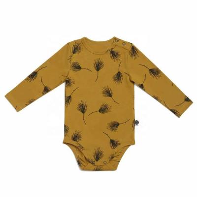 China Customize Lovely Valentines day print Soft Organic Cotton Bamboo fabric baby rompers for sale