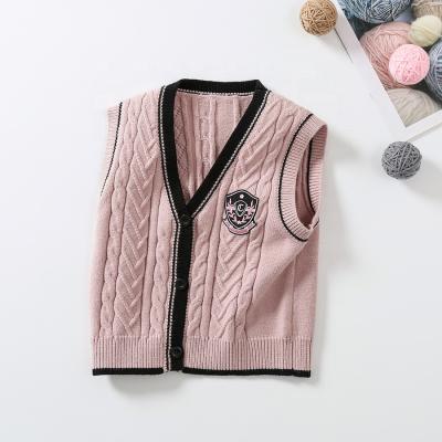 China Baby Sleeveless Coat Warm Clothes Knit Sweater Boy and Girl Cotton Toddler Kids Girls Vest for Winter for sale