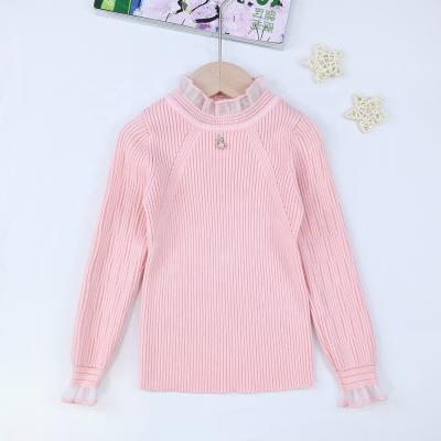 China Stock Boutique High Quality Autumn Spring Baby Infant Toddler Pullover Knit Clothes Kids Solid Color Sweater for sale