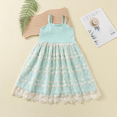 China Toddler Baby Girls Tutu Dress Tulle Sundress Ribbed Top Layered Tulle Skirt Spaghetti Strap Dresses for sale