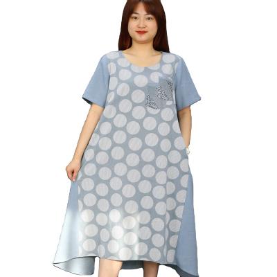 China JBeiL New Spring Plus Size 100% Summer Sheer Linen Summer European Beach Plus Size Sweet Dresses for sale