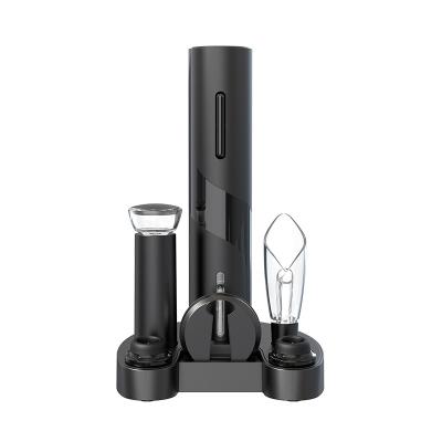 China China Wholesale Viable Wine Opener Electric Gift Set With Stand Wine Bottle Opener Kit Gift Set for sale