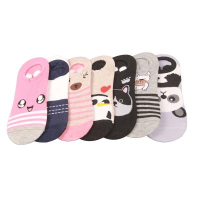 China Comfort Contact Slip Women Cotton Ankle Cartoon Breathable Socks Antibacterial Cute Pattern Compression Customized for sale