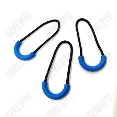 China Other Rubber Personalized Zipper Slider Rope Handbag Zipper Slider Rope Pulls Plastic Rope for sale