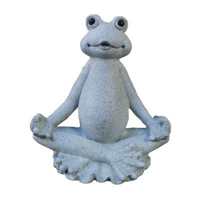 China China Wholesale Resin Yoga Frog For Garden Decoration Statues Boat Pose Frog for sale