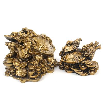 China China Feng Shui Dragon Turtle Wealth Protection Statue Figurine for sale