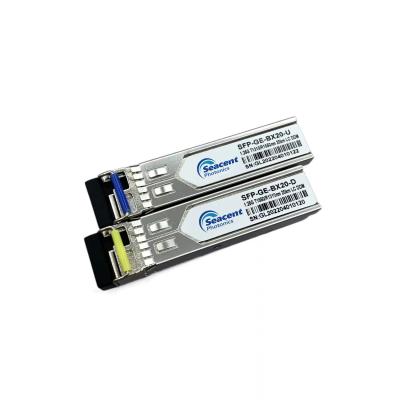 China 20Km SFP Transceiver Module 1.25Gb/s BiDi Single LC/SC SMF 1310nm Tx 1550nm Rx FP LD for sale