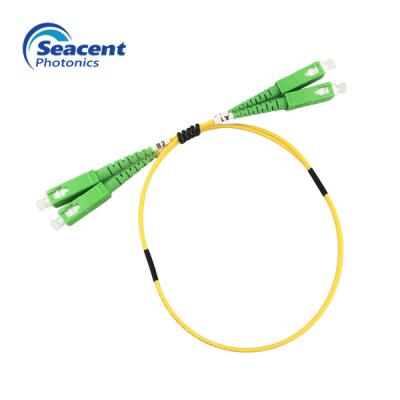 China Sc To Sc APC Fiber Optic Patch Cord Single Mode Duplex 0.5m 1.0m 1.5m for sale