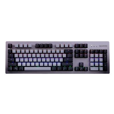 China Dearmo F1 Mechanical Keyboard Aluminum Alloy RGB Backlit Gaming QWERTY Cable Waterproof Dustproof Keyboard for sale