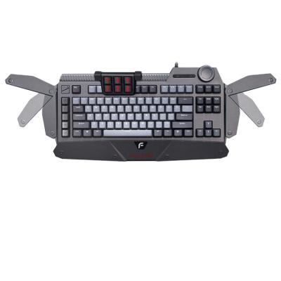 China Victory-Lock DEARMO F4 Ergonomic Multimedia Wired Mechanical Keyboard Aluminum Alloy Gaming Keyboard for sale