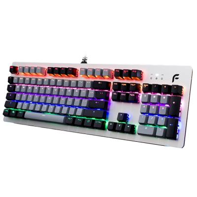 China Professional White Alloy Dearmo F1 Supply Sales RGB Gaming Aluminum Mechanical Keyboard for sale