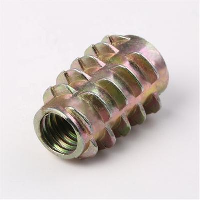 China Retail Industry Zinc Alloy Type M6 M8 M10 D Nut Furniture Screw Insert Nut For Wood Self Tapping Threaded Insert for sale