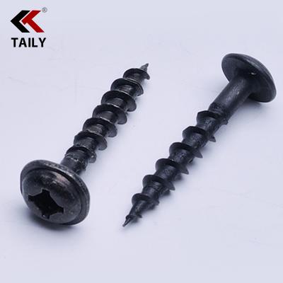 China Black Truss Head Pan Taily Supply Mild Steel Grade 6.8.10 Oxide Phillips Furniture Screws Self Tapping Screws For Wood for sale