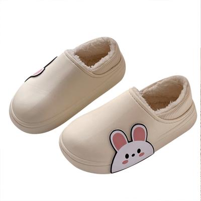 China Eva Waterproof Cotton Slippers Female Winter Lightweight Imprisonment Warm Indoor Shoes Couple Slippers Fluffy Male for sale