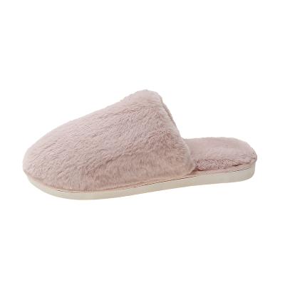 China Fashion Trend Thick Plush Women's Plush Slippers Indoor Soled Indoor Home Fluffy Slippers for sale