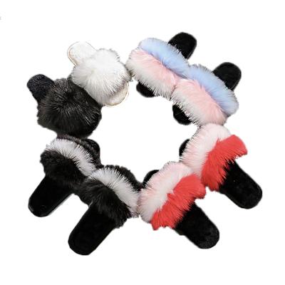 China Lady Fashion Trend Fashion Wholesale Fur Slippers High Quality Home Fur Slippers For Women Fur Slippers Custom Made for sale