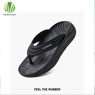 China European and American fashion trend slippers fashion trend men's summer flip-flops PU cut thick non-slip foot soles beach shoes for sale