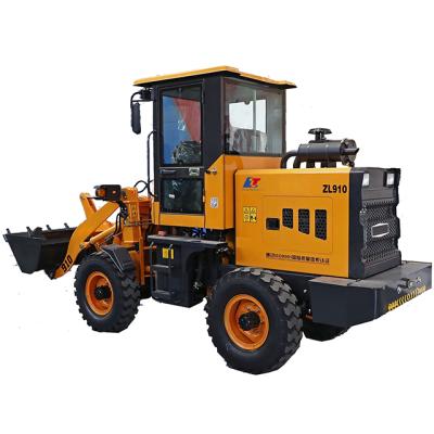 China Building Material Stores Ce Approved 1 Ton 1000kg Farm Loader Tractor Front End Mini Wheel Loader Price for sale