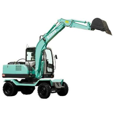 China Building Material Shop 6 Ton Hydraulic Pressure Digger Durable Wheel Excavator for sale