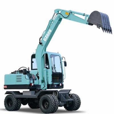 China Building Material Shops 7 Ton Mini Digger Wheel Hydraulic Excavator Small Mini Wheel Excavator On Sale for sale