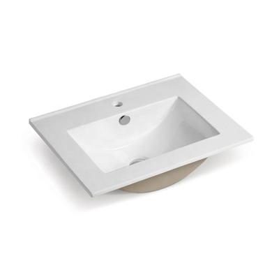 China Factory Wholesale High Grade Modern Design Bathroom Thin-Edge White Advanced Sink Easy Clean for sale