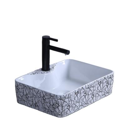 China Easy Clean Marble Stone Countertop Bathroom Wash Hand Basin Ceramic Vessel Down Face Bowls for sale