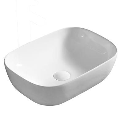 China DF Modern Popular Bathroom Sink Basin Countertop Solid Ceramic Vessal Outdoor Basin Small For Hotel W.C for sale