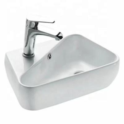 China Hung Sink Ceramic Factory Chaozhou Sanitary Ware Single Wall Bathroom Sink Easy Clean Wash Basin for sale