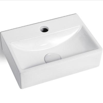 China Modern Ceramic Bathroom Wall Mount Hung Small Sink Wash Art Basin Supplier for sale