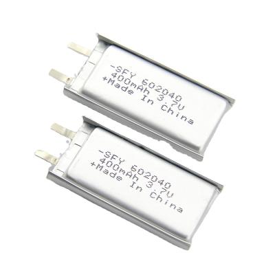 China High Quality Ultra Thin Toys 3.7v 400mah 602040 Lithium Polymer Battery Lipo Battery For Headphone Rechargeable Lithium Ion Cell for sale