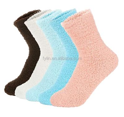 China Wholesale QUICK DRY Girls Warm Plush Soft Comfortable Slippers Casual Solid Socks for sale