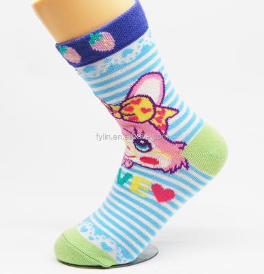 China New Fashion 3d Cartoon Little Girls Tube Socks Wholesale Sporty Kids Cotton Long Soft Socks for sale