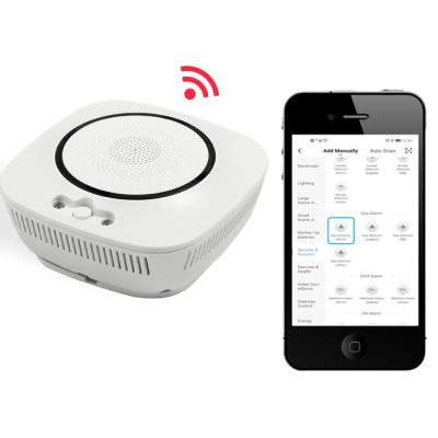 China Home Safe Tuya Smart Home APP Remote Monitoring 220v Natural Gas Leak Detector with Mobile Remote Alarm for sale