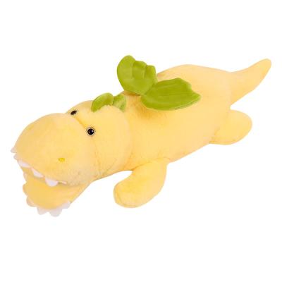 China Wholesale 90cm PP Cotton Cute Fun Cartoon Dinosaur Doll Cloth Plush Toy Green Yellow for sale