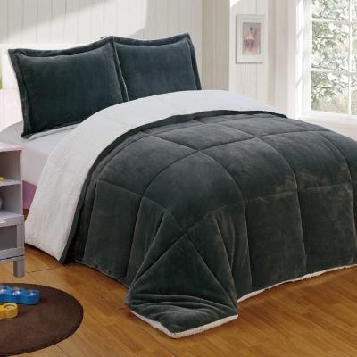 China Brillmax Microfiber Sherpa Luxury Comforter Flannel Fleece Sherpa Homens Comforter Set Quilting Covering Wholesale Manufacturers for sale