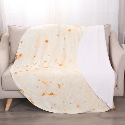 China Brillmax Anti-Static Comfort Food Custom Creations Wrap Novelty Perfectly Around Throw Burrito Tortilla Blanket for sale