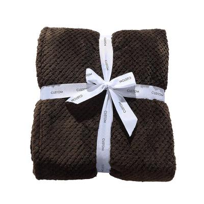 China Custom Winter Thick Woolen Blankets Manufacturers Antistatic Shed Knitted Blanket Wholesale for sale