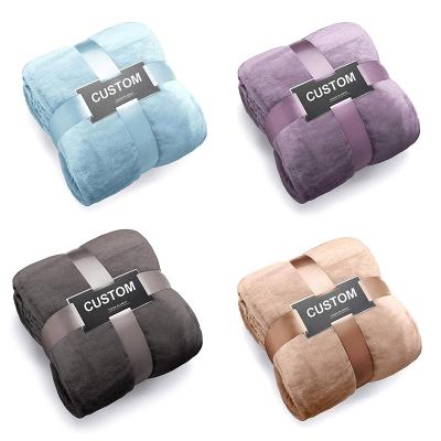 China Wholesale Custom Antistatic Weighted Knitted Blankets Custom Throw For Winter Soft Cheap Blanket for sale